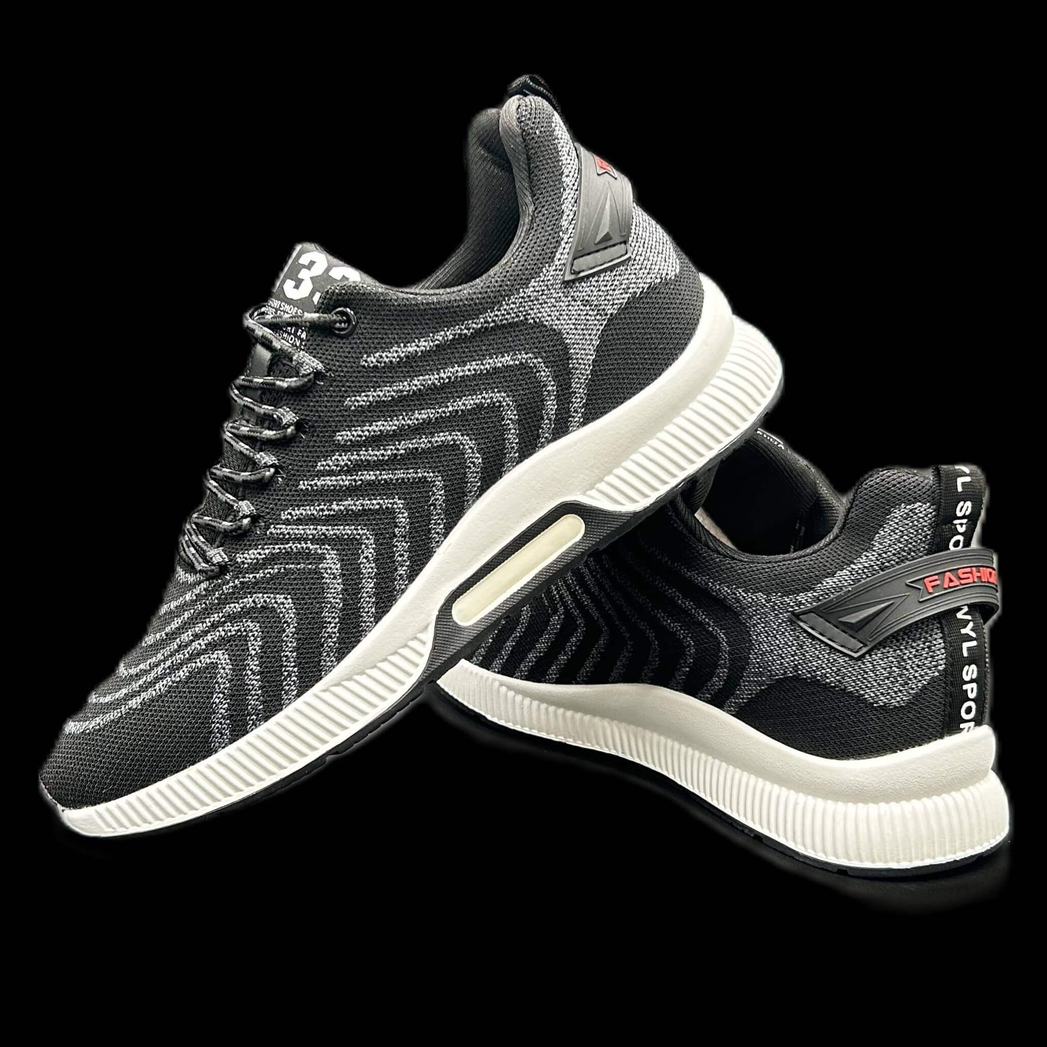 Elevate Sneakers (6 CM BOOST) - Bølge Sort